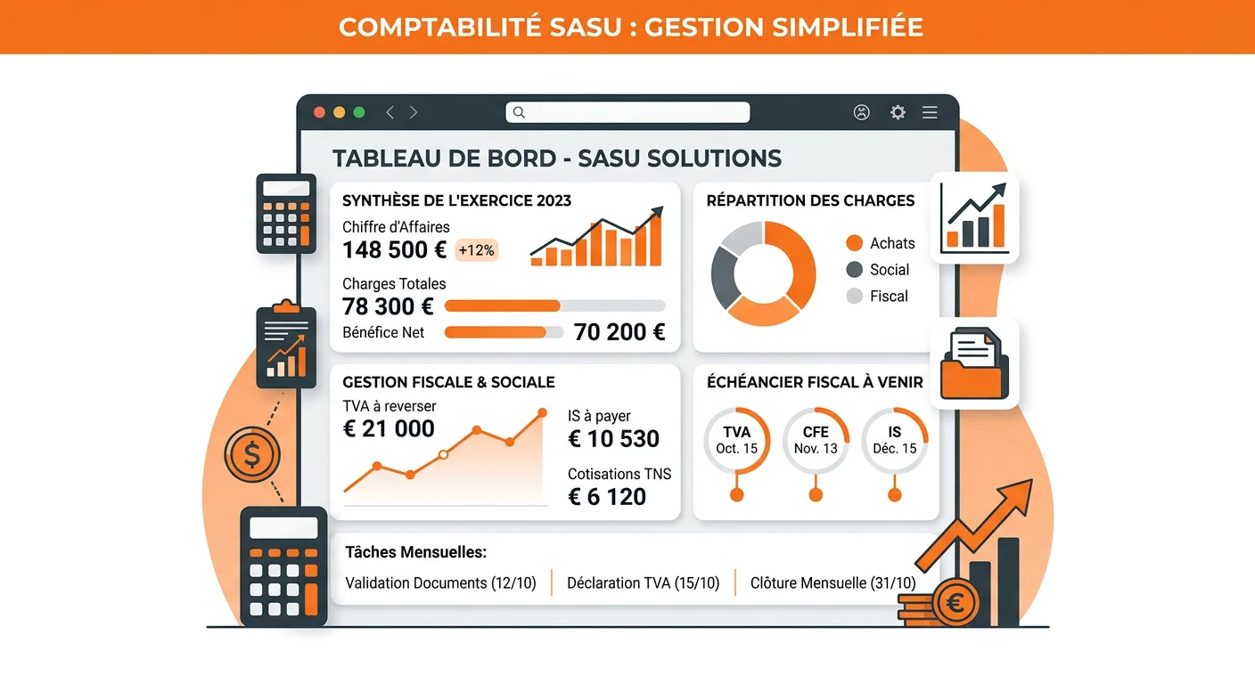 Comptabilité SASU : les 5 obligations 2026 (et comment les tenir seul)