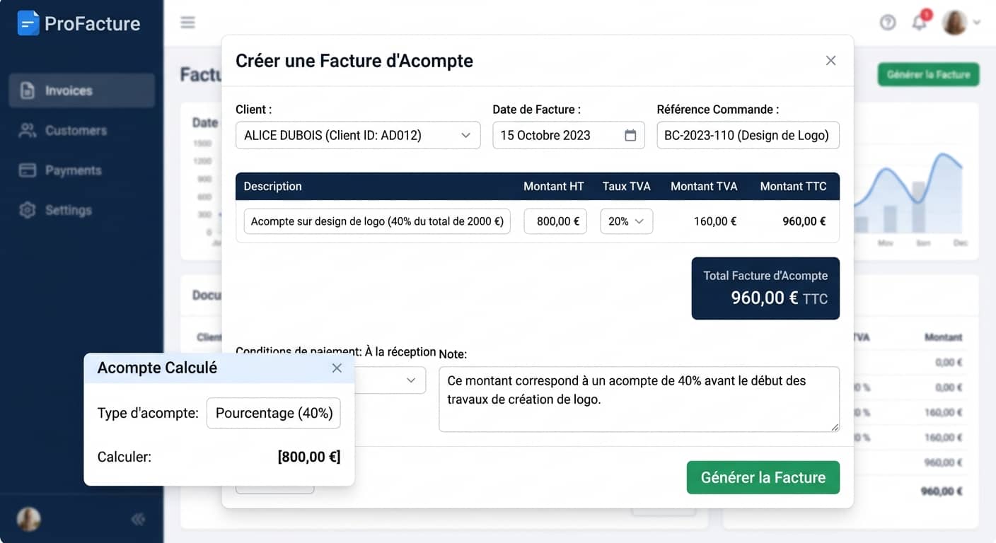 Facture d'Acompte : Définition, Mentions Obligatoires et Modèle pour PME