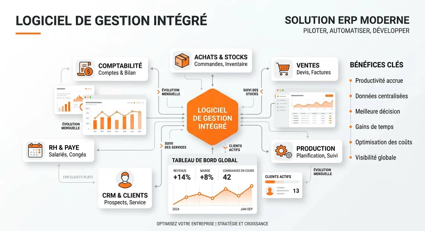 Logiciel de Gestion Intégré : Modules, Choix et Déploiement PME